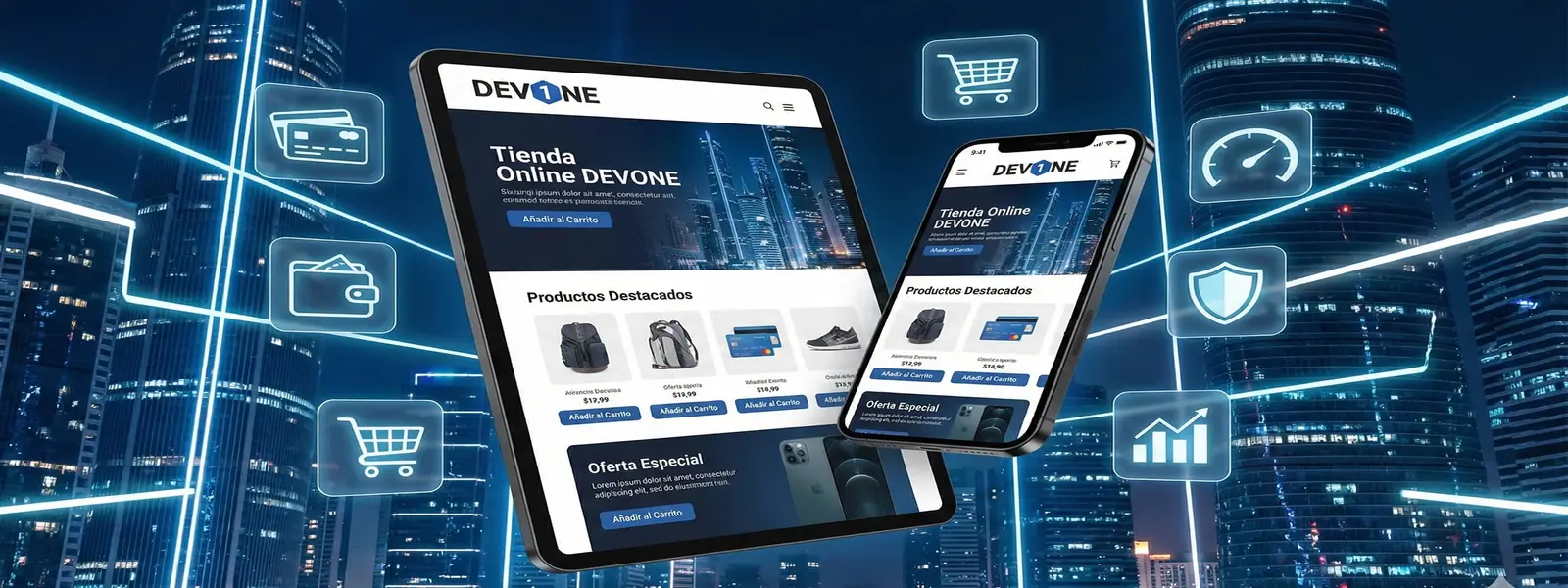 Tiendas Online Rápidas, Seguras y Escalables | DEVONE